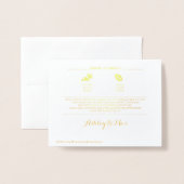 Gold Foil Icons Wedding Weekend Itinerary Kaart (Met envelop)