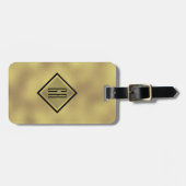 Gold foil iridescent background bagagelabel (Voorkant horizontaal)