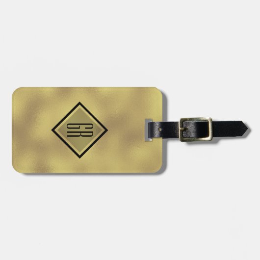 Gold foil iridescent background bagagelabel (Voorkant horizontaal)