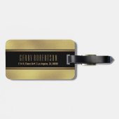 Gold foil iridescent background bagagelabel (Achterkant horizontaal)