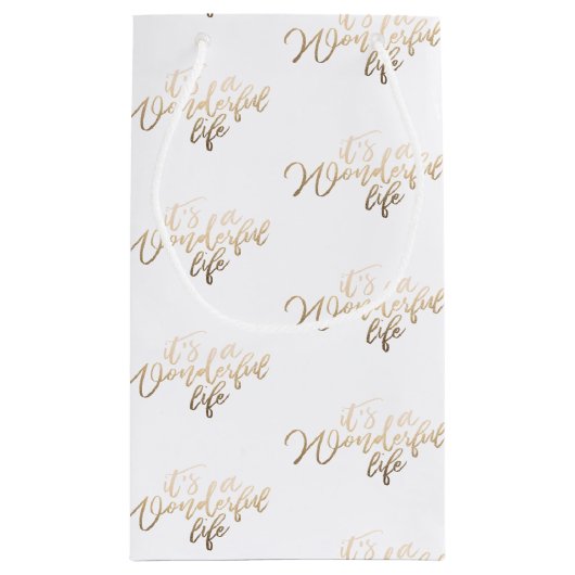 Gold Foil is een geweldig kerstfeest Klein Cadeauzakje (Achterkant)