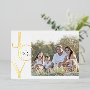 Gold Foil Joy minimalistisch moderne kerst Folie Feestdagenkaart