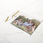 Gold Foil Joy minimalistisch moderne kerst Folie Feestdagenkaart (Gedraaid)