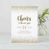 Gold Foil juicht het nieuwjaarsfeest toe Kaart (Staand voorkant)