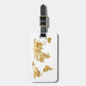 Gold Foil-kaart Bagagelabel (Voorkant verticaal)