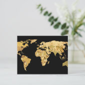 Gold Foil-kaart Briefkaart (Staand voorkant)