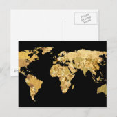 Gold Foil-kaart Briefkaart (Voorkant / Achterkant)