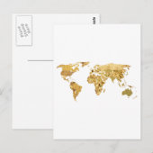 Gold Foil-kaart Briefkaart (Voorkant / Achterkant)