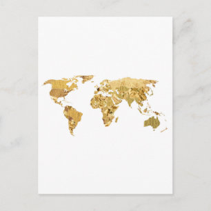 Gold Foil-kaart Briefkaart