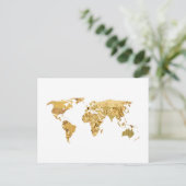 Gold Foil-kaart Briefkaart (Staand voorkant)