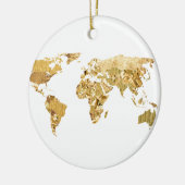 Gold Foil-kaart Keramisch Ornament (Links)
