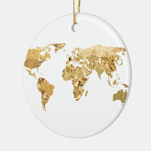 Gold Foil-kaart Keramisch Ornament (Links)