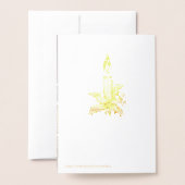Gold Foil Kaart voor kerstmis met kerstboom (Met envelop)