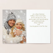 Gold Foil Kaart voor kerstmis met kerstboom (Binnen)