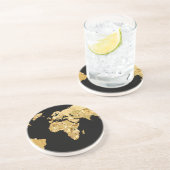 Gold Foil-kaart Zandsteen Onderzetter (Zijkant)