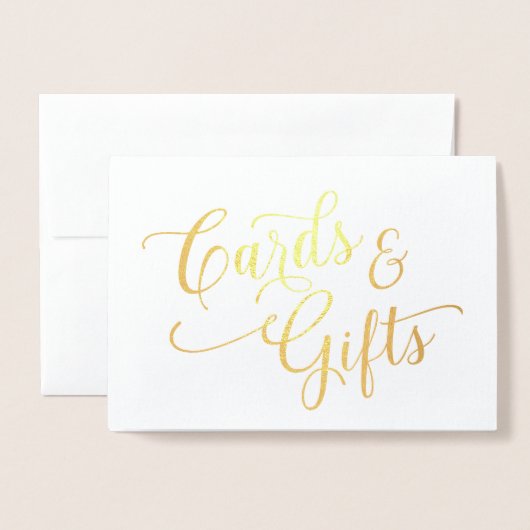 Gold Foil Kaarten & cadeautjes Sign - 5 x 7 (Voorkant met envelop)