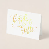 Gold Foil Kaarten & cadeautjes Sign - 5 x 7 (Voorkant)