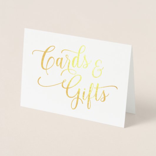 Gold Foil Kaarten & cadeautjes Sign - 5 x 7 (Voorkant)