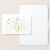 Gold Foil Kaarten & cadeautjes Sign - 5 x 7 (Display)