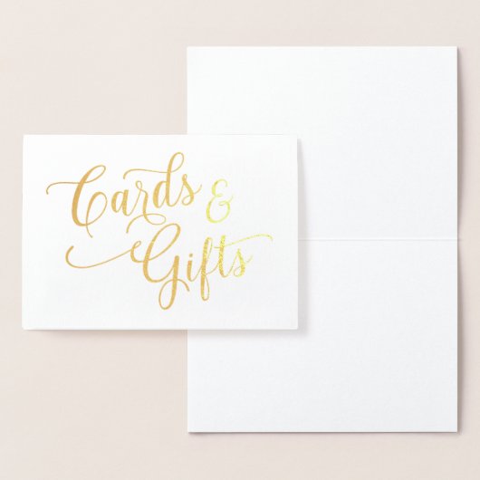 Gold Foil Kaarten & cadeautjes Sign - 5 x 7 (Display)