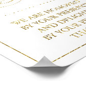 Gold Foil Kaarten en cadeaubonnen voor bruiloft Poster (Hoek)