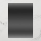 Gold Foil kalligrafie Elegant Simple Black Folie Uitnodiging (Achterkant)