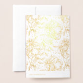 Gold Foil kalligrafie Floral Photo Save the Date Folie Kaarten (Met envelop)