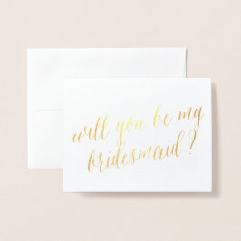 Gold Foil kalligrafie Foto's Mijn Bridesmaïde foto Folie Kaarten