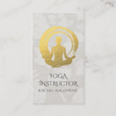 Gold Foil kalligrafie Yoga Meditation & ZEN Symbol Visitekaartje (Voorkant)