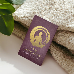 Gold Foil kalligrafie Yoga Meditation & ZEN Symbol Visitekaartje