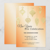 Gold Foil kerstballen Kaart (Voorkant / Achterkant)