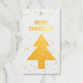 Gold foil kerstcadeaulabels met modern design cadeaulabels (Voorkant)