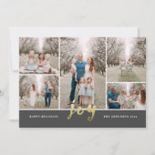 Gold Foil kerstcadeautje Collage Flat Holiday-kaar Feestdagenkaart (Voorkant)