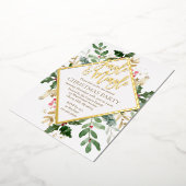 Gold Foil-kerstfeestelijke uitnodiging (Gedraaid)