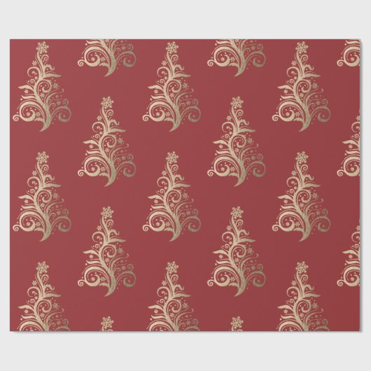 Gold Foil kerstinpakken Cadeaupapier (Vlak)