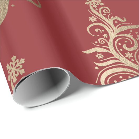 Gold Foil kerstinpakken Cadeaupapier (Rol Hoek)