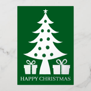 Gold Foil-kerstkaart Folie Feestdagenkaart