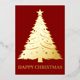 Gold Foil-kerstkaart Folie Feestdagenkaart