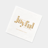 Gold Foil Kerstvakantie vrolijke typografie Folie Servetten (Links)