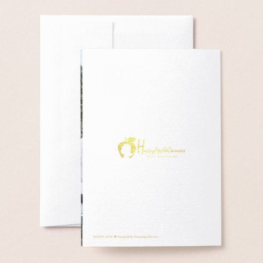Gold Foil Kerstwoorden Holiday Greeting Kaart (Met envelop)