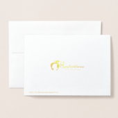 Gold Foil Kerstwoorden Holiday Greeting Kaart (Met envelop)