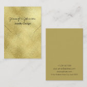 Gold Foil Ketting Display Kaart Visitekaartje (Voorkant / Achterkant)
