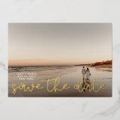 Gold Foil kondiging Save the Date Kaart (Voorkant)
