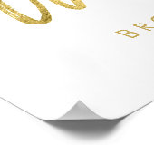 Gold Foil laat je trottoirbord achter Poster (Hoek)