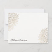 Gold Foil  Lace Elegant Custom Note Card Notitiekaartje (Voorkant)