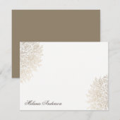 Gold Foil  Lace Elegant Custom Note Card Notitiekaartje (Voorkant / Achterkant)