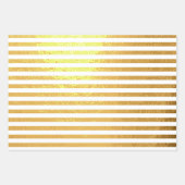 Gold Foil Lady Bugs Polka Dots Stripes Folie Inpakpapier Vel (Voorkant 3)