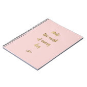 Gold Foil-laptop met borstellettering Notitieboek (Linkerzijde)