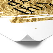Gold Foil Laten we deze kunst afdrukken Poster (Hoek)
