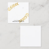 Gold Foil Leaf Earring Jeweling Display Custom Vierkante Visitekaartje (Voorkant / Achterkant)